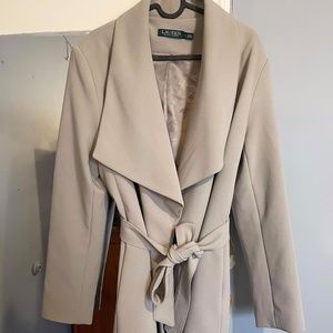 Ralph Lauren Belted Jacket Trench Coat Long Large L